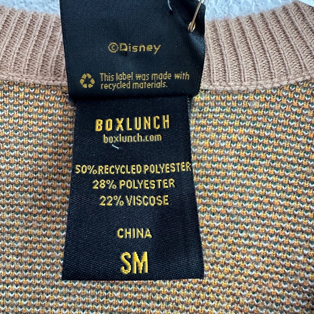 Disney BoxLunch Pocahontas Sunflower Patterned Cardigan‎ Womens Small Brown - Picture 5 of 8